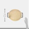 BigWood Boards Oval Cutting Board with Square Polished Aluminum Handle, 12-Inch by 18-Inch by 1-Inch, Monogrammed "Y", Maple view 2