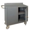 Durham 16 Gauge Welded Steel Mobile Bench Cabinet with Lockable Storage Compartment, 2210-95, 1 Shelf view 1