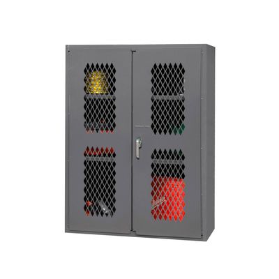 Durham Heavy Duty Welded 14 Gauge Steel Ventilated Cabinet, EMDC-362442-95, 900 lbs Capacity, 24" Length x 36" Width x 42" Height, 2 Shelves