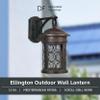 DESIGNERS FOUNTAIN Ellington Outdoor Light Fixture, 13 Inch Exterior Wall Lantern Sconce for Front Door, Patio and Porch, Mediterranean Patina, 31111-MP view 2