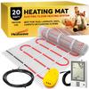 Electric Floor Heating System for Tile 20 sqft 120V 2Amps 240 watts-Heated Flooring System for Bathroom Floor Heating Kit Underfloor Comfort Heat 7Day/4Event Programmable GFCI Thermostat by Heatwave view 1