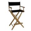 American Trails Extra-Wide Premium 30" Director's Chair Black Frame with Natural Canvas, Bar Height view 4