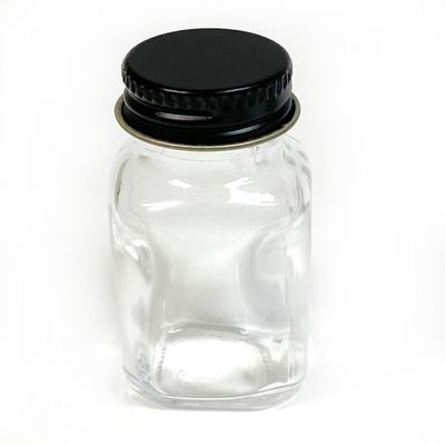National Artcraft 2-1/2" x 1" Square 1/2 oz. Glass Bottle (Pkg/5)