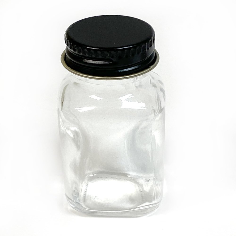 National Artcraft 2-1/2" x 1" Square 1/2 oz. Glass Bottle (Pkg/5)