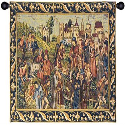 C Charlotte Home Furnishings Inc. Winemarket French Tapestry Wall Hanging 35 X 55 Inch Viscose Cotton And Polyester Blend Wall Art Woven In France Perfect For Home Decor And Wall Decor