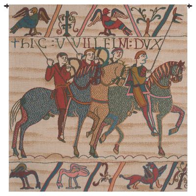 Charlotte Home Furnishings Inc. Duke William Departs No Border French Tapestry Wall Hanging, 29 X 27 Inch, Viscose Cotton And Polyester Blend Wall Art, Perfect For Home Decor And Wall Decor