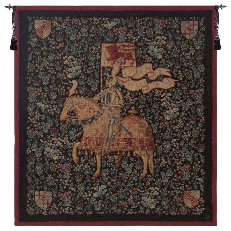 Charlotte Home Furnishings Inc. Le Chevalier French Tapestry Wall Hanging, 76 X 59 Inch, Viscose Cotton And Polyester Blend Wall Art, Woven In France, Perfect For Home Decor And Wall Decor