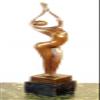 Kunst & Ambiente - Modern Art Bronze - Abstract Woman Nude - Signed Milo - Sculpture on Marble Base - Statue for Sale - Decorative Figurine - Figure view 1