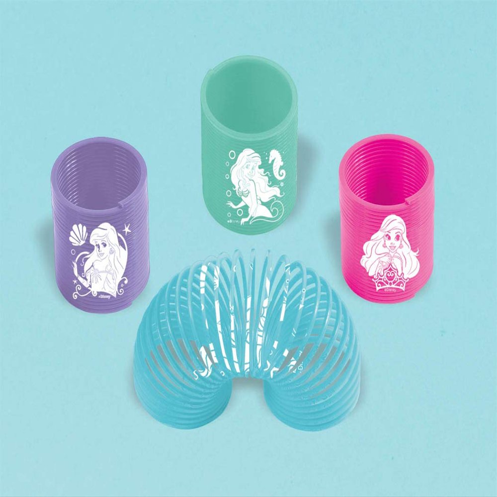 Disney Ariel Slinky Toy Birthday Party Favour (1 Piece), Multi Color, 1 3/8" x 1 3/8".