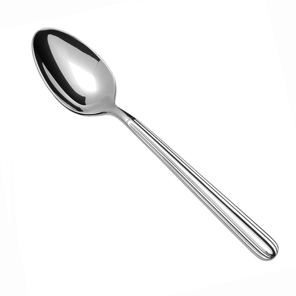 Fortessa Metropolitan 18/10 Stainless Steel Flatware Dessert/Oval Soup Spoon, Set of 12