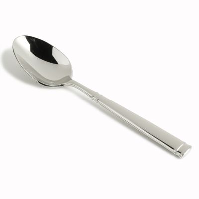 Fortessa Bistro 18/10 Stainless Steel Flatware Dessert/Oval Soup Spoon, Set of 12