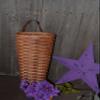 Amish Handwoven Hanging Basket Perfect for Decorative Flowers. Approximate Measurements 4.5" X 4.5" 16" Tall and Has a Large Leather Loop Fastened to The Back to Enable Hanging from The Wall. view 3