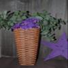 Amish Handwoven Hanging Basket Perfect for Decorative Flowers. Approximate Measurements 4.5" X 4.5" 16" Tall and Has a Large Leather Loop Fastened to The Back to Enable Hanging from The Wall. view 4