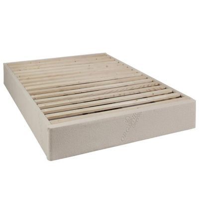 PlushBeds Orthopedic Foundation 7.5" Industry Standard Height | Sturdy Spruce Wood Frame |Wrapped in GOTS Certified Organic Cotton Fabric| Heat Treated| Greater Breathability & Durability| King