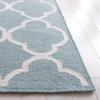 SAFAVIEH Dhurries Collection 3' x 5' Blue/Ivory DHU627A Handmade Flatweave Premium Wool & Banana Silk Area Rug view 4