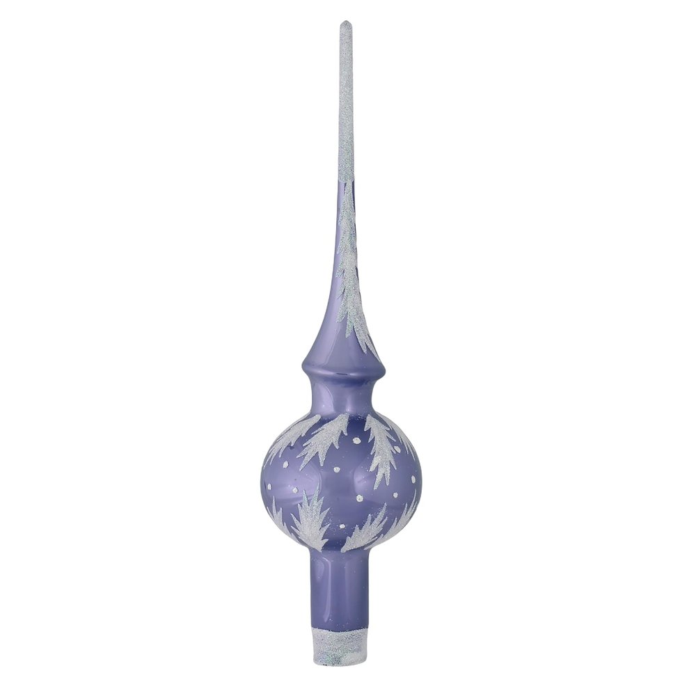 Crystal Blue Glass Christmas Tree Topper