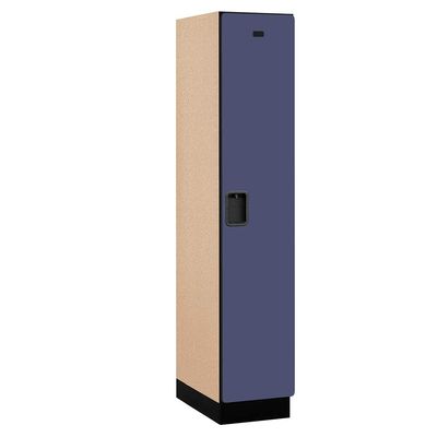 Salsbury Industries 1-Tier Extra Wide Designer Wood Locker with One Wide Storage Unit, 6-Feet High by 21-Inch Deep, Blue