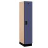 Salsbury Industries 1-Tier Extra Wide Designer Wood Locker with One Wide Storage Unit, 6-Feet High by 21-Inch Deep, Blue view 1