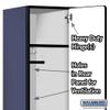 Salsbury Industries 1-Tier Extra Wide Designer Wood Locker with One Wide Storage Unit, 6-Feet High by 21-Inch Deep, Blue view 4
