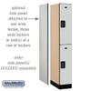 Salsbury Industries 2-Tier Designer Wood Locker with One Wide Storage Unit, 6-Feet High by 21-Inch Deep, Gray view 3