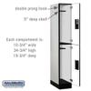 Salsbury Industries 2-Tier Designer Wood Locker with One Wide Storage Unit, 6-Feet High by 21-Inch Deep, Gray view 4