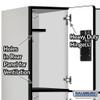 Salsbury Industries, Gray 3-Tier Designer Wood Locker with Three Wide Storage Units, 6-Feet High by 21-Inch Deep view 4