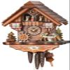 Hekas Cuckoo Clock Black Forest House with Moving Wood sawers and Mill Wheel view 1