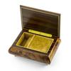 Contemporary Wood Tone Music Box with an Arabesque Wood Inlay Design - Many Songs to Choose - Where Have All The Flowers Gone view 3