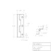 RetroArcade.us Arcade Game and Pinball Cabinet Hinge: 10 cm 4 inch, for use with 0.5 inch Board or Melamine view 2