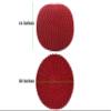 COTTON CRAFT - Hand Knitted Cable Style Dori Pouf - Red - Floor Ottoman - Cotton Braid Cord - Handmade & Hand Stitched - Truly one of a Kind Seating - 20 Dia x 14 High view 3