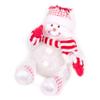 WeRChristmas Pre-Lit Novelty Sitting Snowman with LED Light Up Body Christmas Decoration-Size 19cm, 22 x 15 x 18 cm, Multicolour view 1
