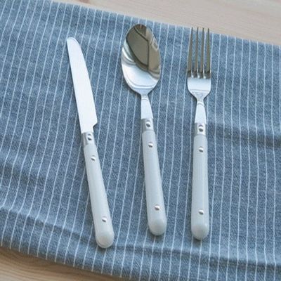 Home Kitchen Flatware - Simple White Cutlery[002kr]
