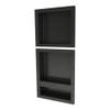 Redi Niche Triple Niche Recessed Shower Shelf- Black, Three Inner Shelves, 16-Inch Width x 34-Inch Height x 4-Inch Depth view 1