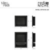 Redi Niche Triple Niche Recessed Shower Shelf- Black, Three Inner Shelves, 16-Inch Width x 34-Inch Height x 4-Inch Depth view 3