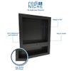 Redi Niche Triple Niche Recessed Shower Shelf- Black, Three Inner Shelves, 16-Inch Width x 34-Inch Height x 4-Inch Depth view 4