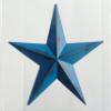 AMISH WARES 24 Inch Heavy Duty Metal Barn Star Painted Rustic Colonial Blue. view 1