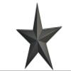 AMISH WARES 24 Inch Heavy Duty Metal Barn Star Painted Hammered Gray. view 1