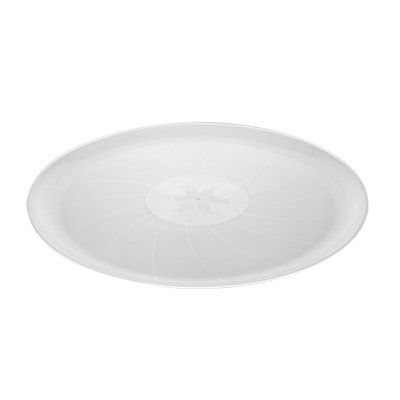 12 Inch Classic Plastic Round Clear Trays 25 CT