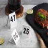 New Star Foodservice 27617 Stainless Steel Tent Style Table Number Card (White 51-75 (1.7" x 2")) view 3