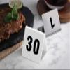 New Star Foodservice 27617 Stainless Steel Tent Style Table Number Card (White 51-75 (1.7" x 2")) view 4
