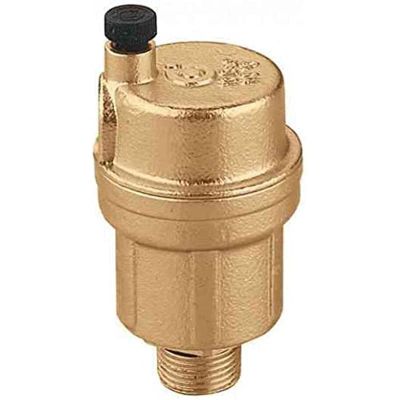 Caleffi Robocal Vertical Automatic Air Vent Valve, 1/2 AG, Chrome