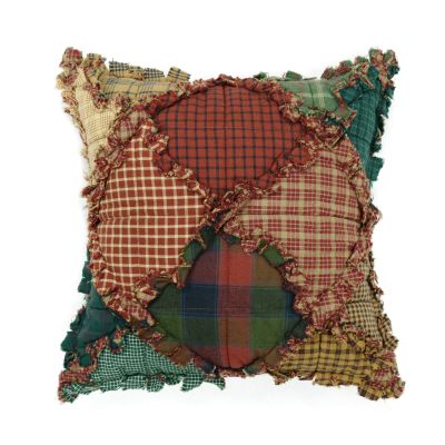Donna Sharp Throw Pillow - Campfire Lodge Decorative Throw Pillow with Patchwork Pattern - Pillow
