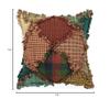 Donna Sharp Throw Pillow - Campfire Lodge Decorative Throw Pillow with Patchwork Pattern - Pillow view 2