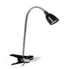 Newhouse Lighting NHCLP-LED-BLK Black Metal Flexible Clamp-Style LED Goose Neck Desk Lamp in 3000K Warm White Color Temperature with Power Adapter and 6 ft. Power Cord view 1