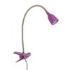 Newhouse Lighting LED Clip on Light/Clamp Lamp/Reading Book Light for Desk, Bed, Office, and Dorm Room, Purple view 1