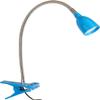 Newhouse Lighting NHCLP-LED-BLU Blue Metal Flexible Clamp-Style LED Goose Neck Desk Lamp in 3000K Warm White Color Temperature with Power Adapter and 6 ft. Power Cord view 1