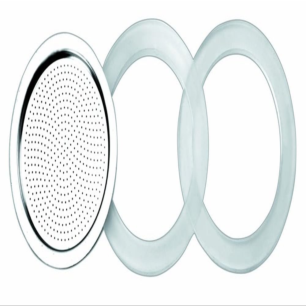 IBILI Filter Essential with 2 gaskets for 10 Cups, Stainless Steel, Silver/White, 10 x 10 x 2 cm