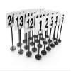 New Star Foodservice 27693 Ring Clip Table Number Card Holders, w/Number Cards, 1 to 24, Set of 24, 8-Inch, Black Stand view 1
