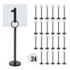 New Star Foodservice 27693 Ring Clip Table Number Card Holders, w/Number Cards, 1 to 24, Set of 24, 8-Inch, Black Stand view 2