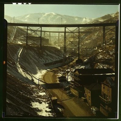 HistoricalFindings Photo: Carr Fork Canyon,G Bridge,Railroads,Industry,Bingham Copper Mine,Utah,UT,1942